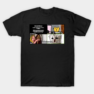 Cat Lawyer on Zoom Call with Woman Yelling at a Cat Memes T-Shirt